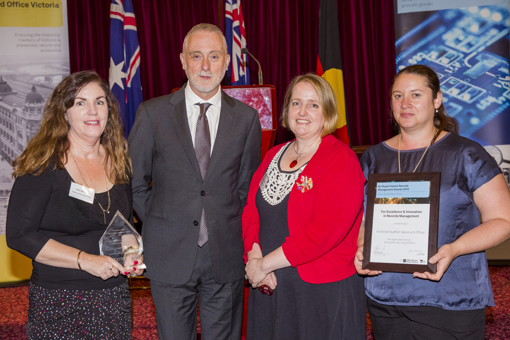 Victorian Auditor-General’s Office receiving Hamer Award 2018