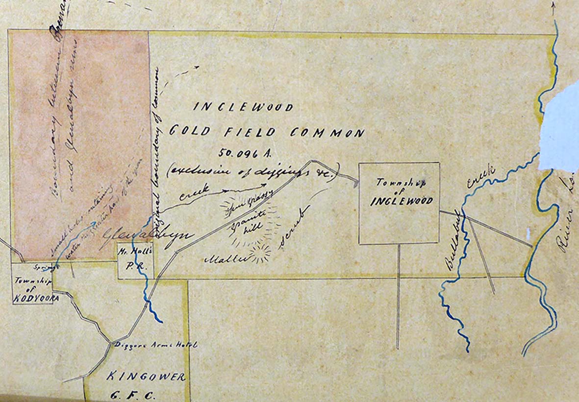 Plan of Inglewood Gold Field 1862