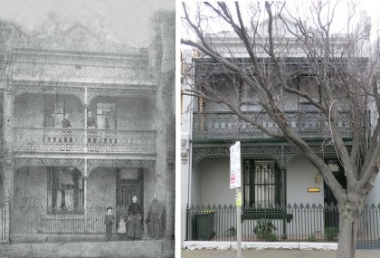 ‘Bodiwan’, the Jones family home at 74 Hawke Street, West Melbourne