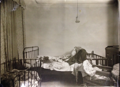 The scene of the crime – the bedroom where the bodies of the O’Brien family were discovered by friend and neighbour, George Bromell. 