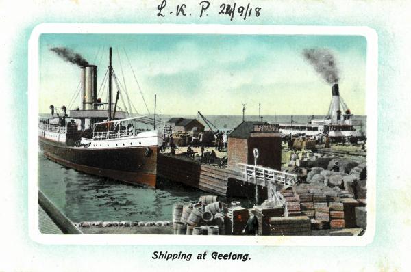 colour drawing of shipping yards