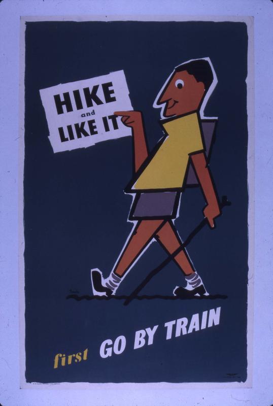 colour image of like and hike poster