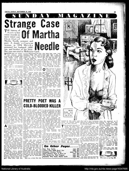 newspaper article about Martha Needle