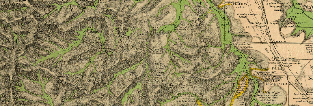 Detail of a geological survey plan