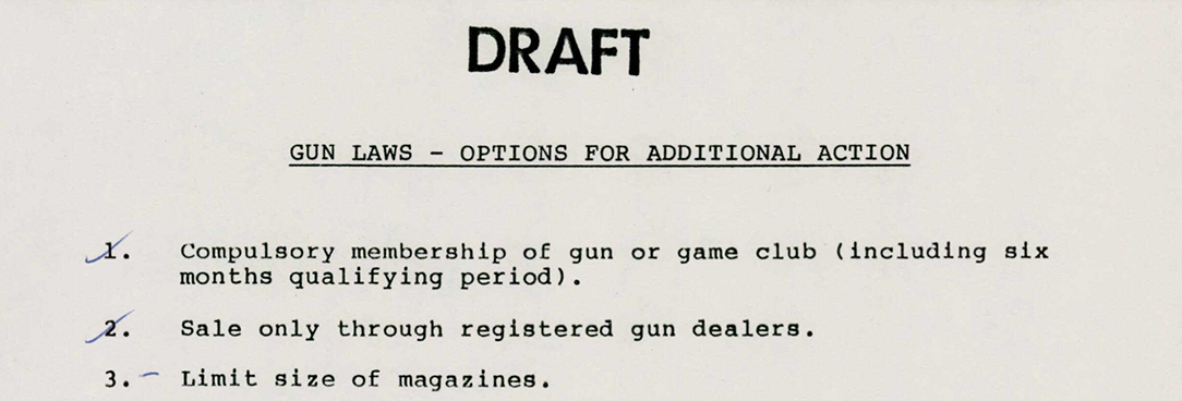 the top of a document about gun laws