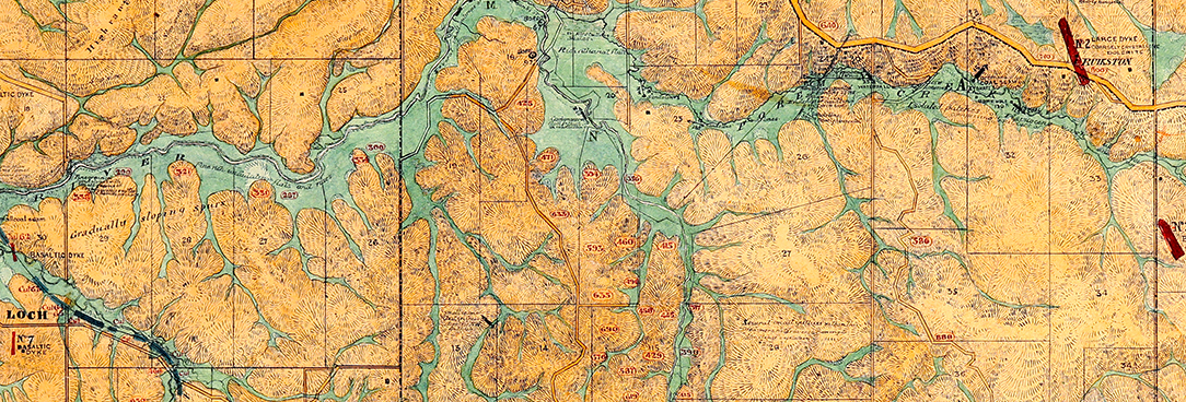 A section of a 19th century map