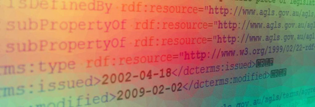 rdf metadata text over colours