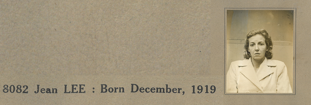 a mugshot of a woman named Jean Lee