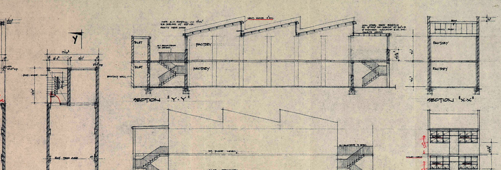 Detail of an architectural drawing