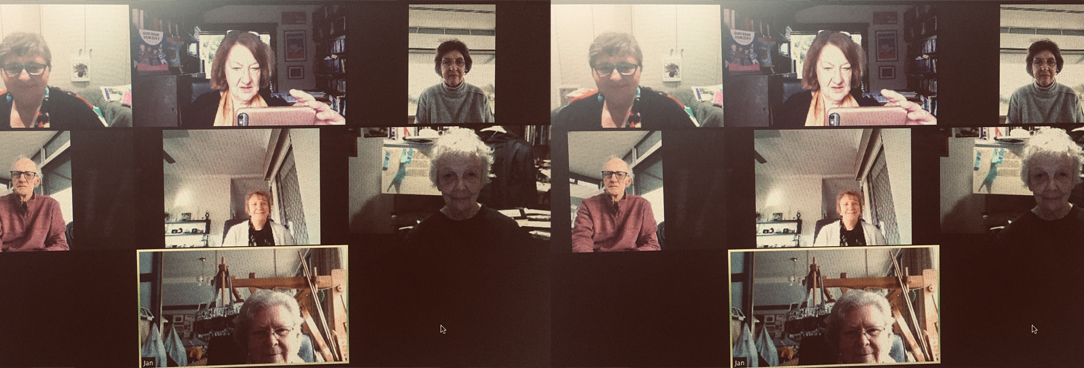 a screen shot of people in a zoom meeting