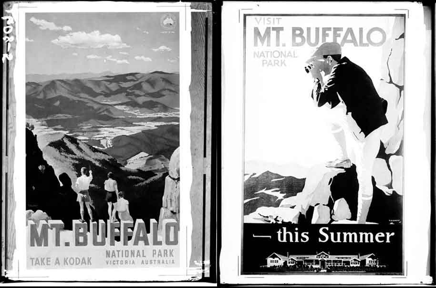 black and white images of mt buffalo national park posters