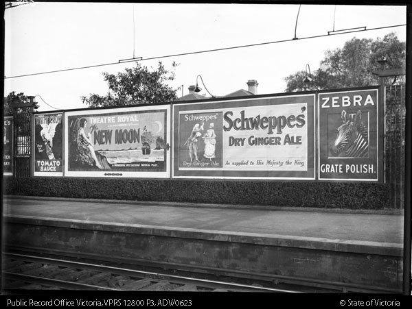black and white photo of a billboard