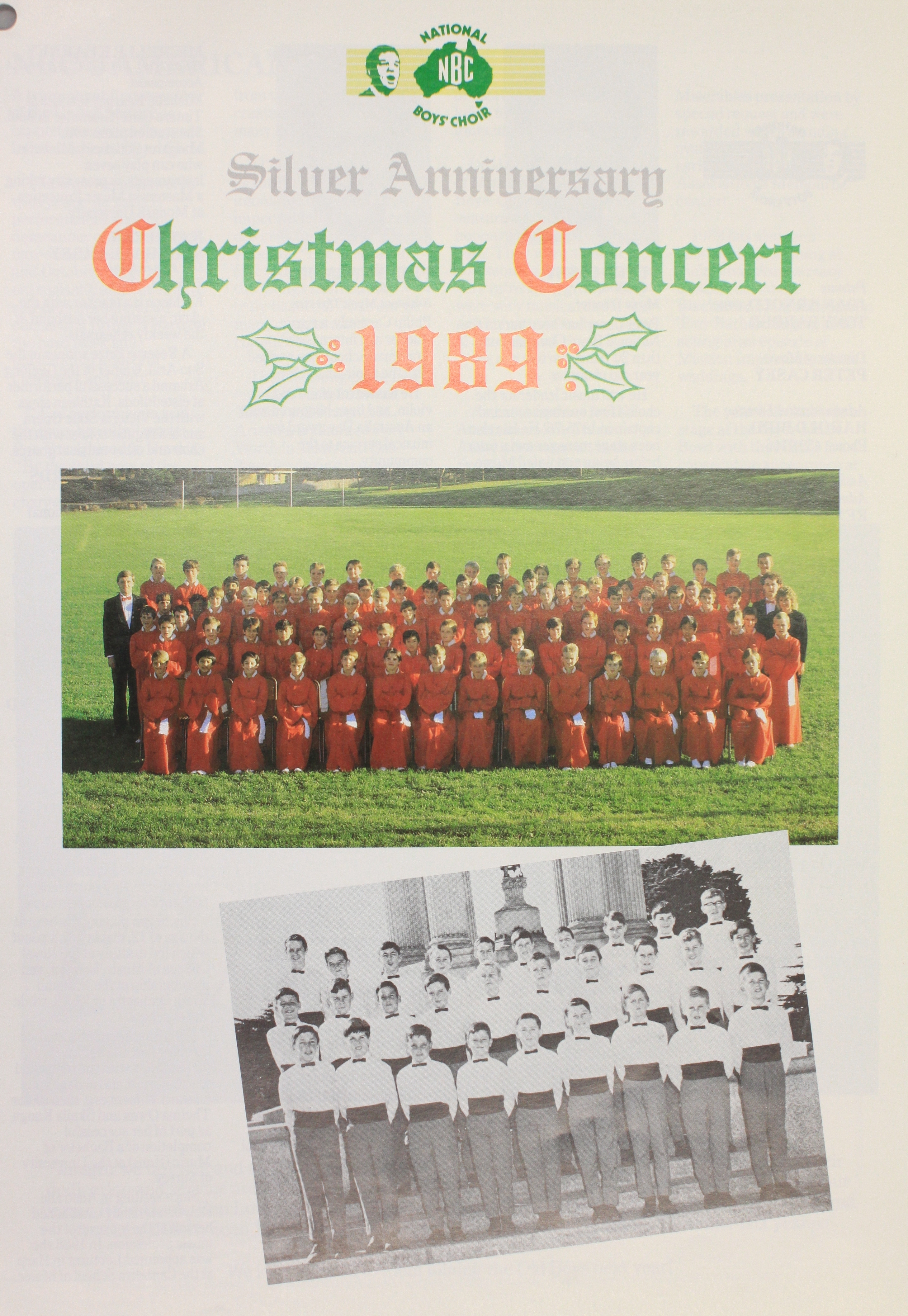 Photo of the choir program