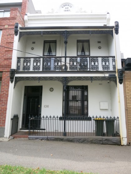 ‘Corris’ at 136 Adderley Street, West Melbourne (registration no. 2756) completed by John Jones in 1887.