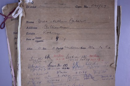 This file cover from PROV, VPRS 5714/P0, unit 2326, file no. 5164/27 illustrates the difficulties in identifying soldier settlement land files and the necessity of the Battle to Farm project