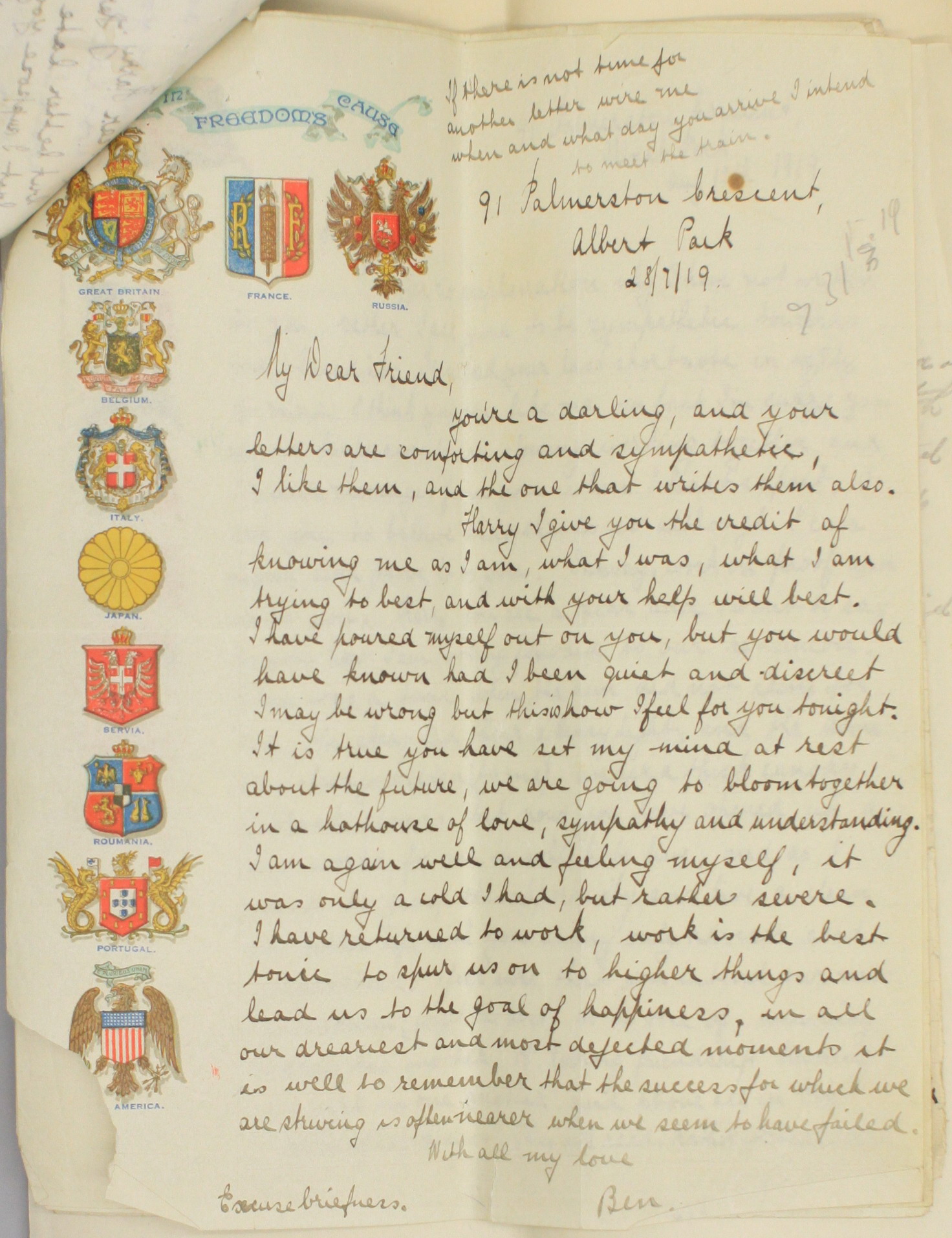 Photo of a letter