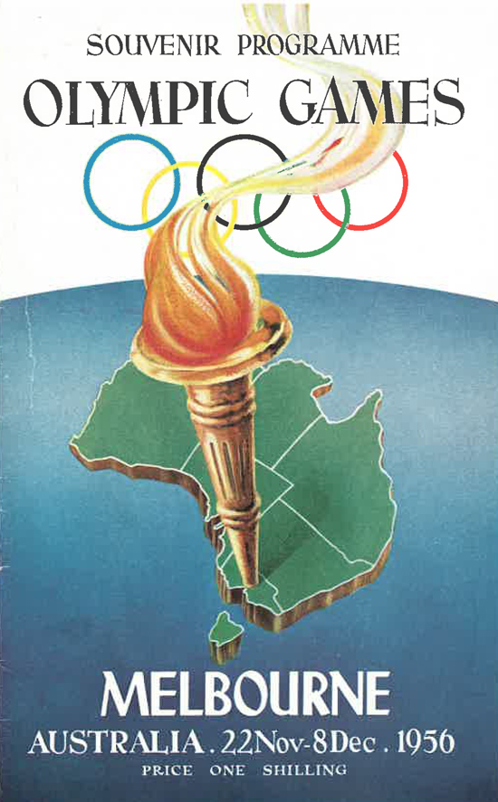 A colour photo of the front page of the Olympics program 