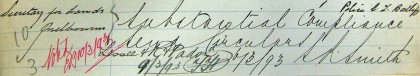 Detail from Crown Lands Bailiff report, March 1893