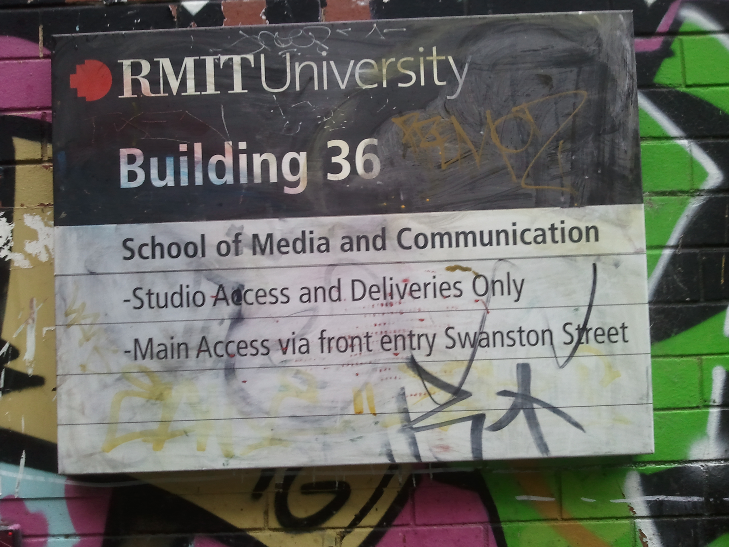 RMIT University sign