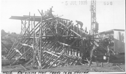 photo of the framework of a wall in construction 
