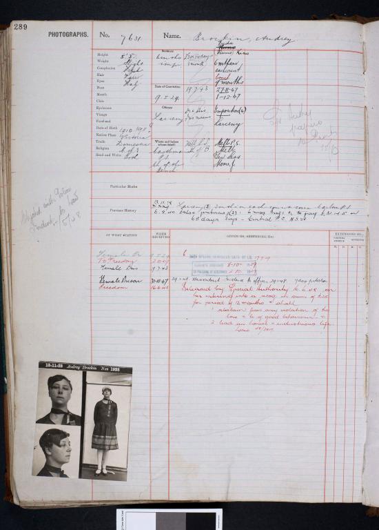 Freda Kuno's page in the Central Register of Female Prisoners