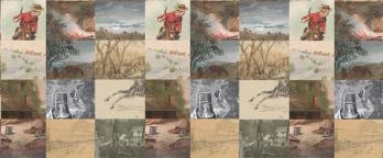 A series of paintings of bushrangers