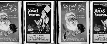 montage of black and white christmas posters