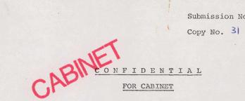Image of confidential Cabinet record
