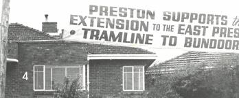 a sign out front of a house about the tramline to bundoors