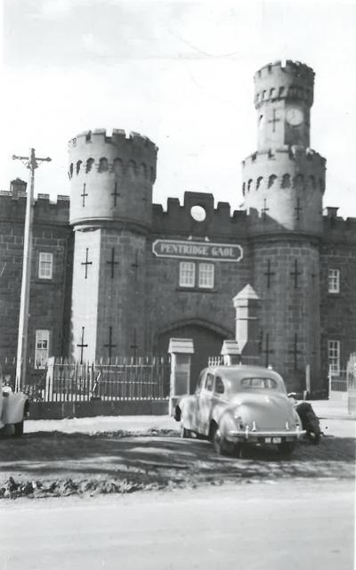 front gates of prison