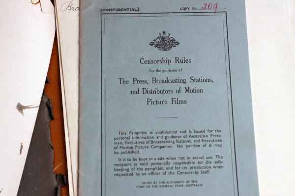 a pamphlet titled 'censorship rules'