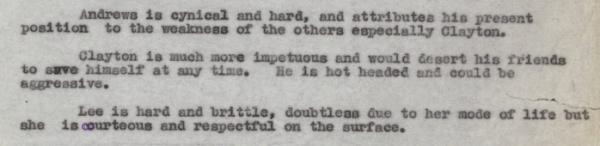 typed description of each person