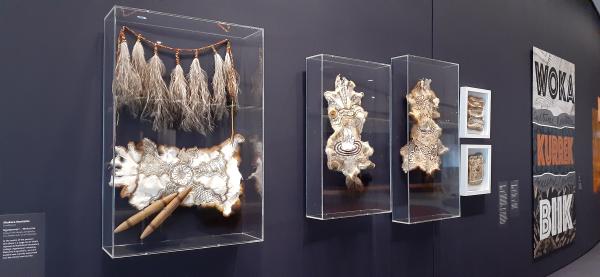 possum skins on display
