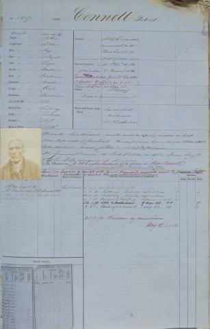 photo of a page of a prison register