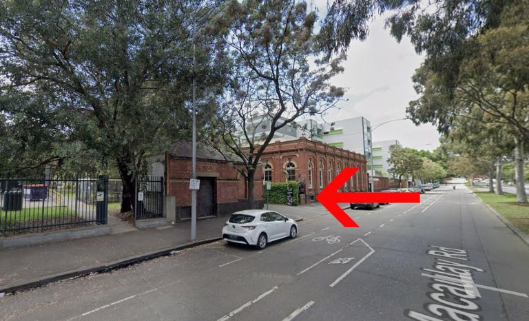 Google maps image showing carpark entrance