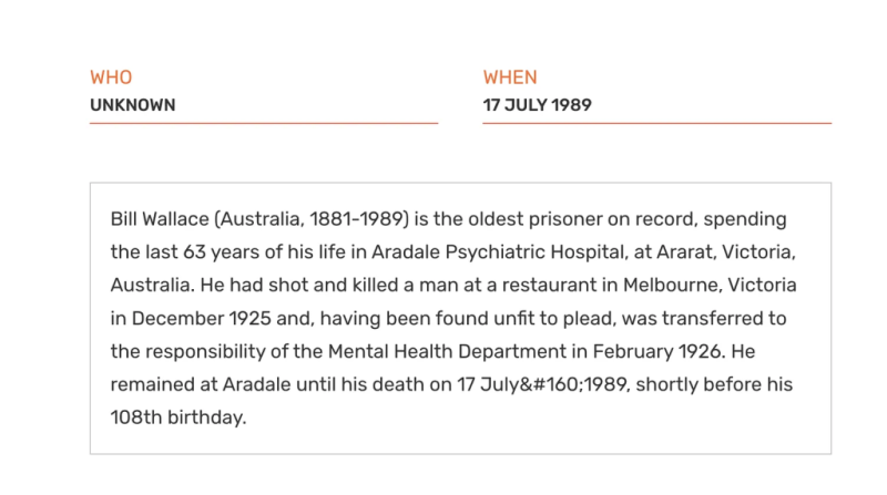 Bill Wallace's entry in the guiness book of records