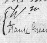 The signature of William Weir, foreman of the jury, from the inquest record of Gabriel Blewett, VPRS 24/P0, Unit 239, Item 1870/421 Gabriel Blewett; and the signature of William Weir, witness to the codicil of Gabriel Blewett’s will, VPRS 7591/P1, Unit 38, Item 8/469 Gabriel Blewitt.