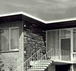 Detail of a photograph of Ilin House, 52 Walbundry Avenue, Balwyn North, 1958.